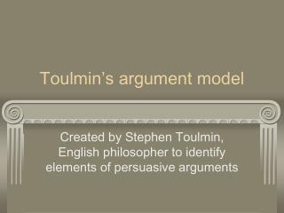 Toulmin’s argument model