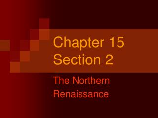 Chapter 15 Section 2