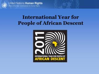 International Year for People of African Descent