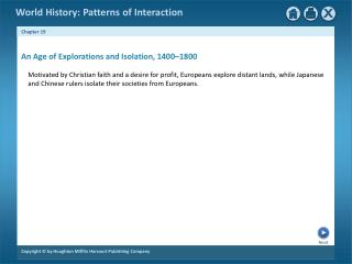 An Age of Explorations and Isolation, 1400–1800