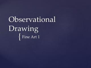 Observational Drawing