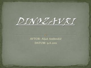 DINOZAVRI