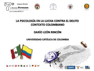 LA PSICOLOGÍA EN LA LUCHA CONTRA EL DELITO CONTEXTO COLOMBIANO DARÍO LEÓN RINCÓN