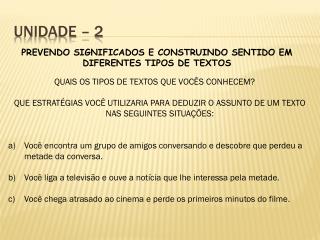UNIDADE – 2
