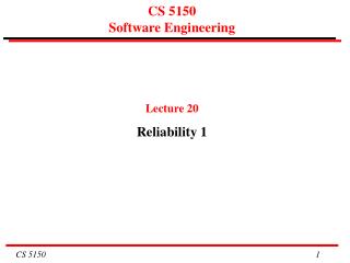 CS 5150 Software Engineering