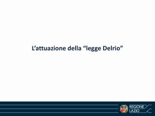 L’attuazione della “legge Delrio”