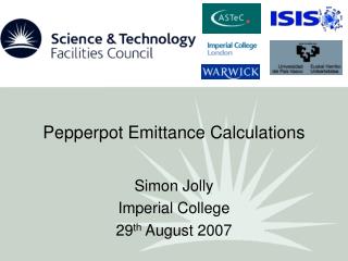 Pepperpot Emittance Calculations