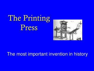 The Printing Press