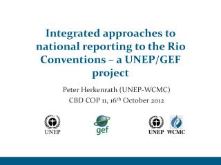 Integrated approaches to national reporting to the Rio Conventions – a UNEP/GEF project