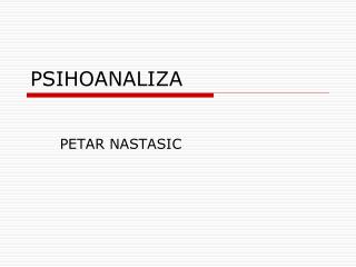 PSIHOANALIZA