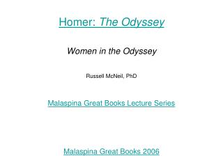 Homer: The Odyssey