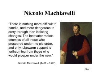 Niccolo Machiavelli