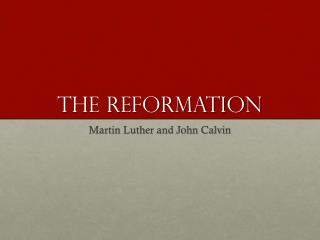The Reformation