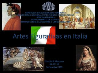 Artes Figurativas en Italia