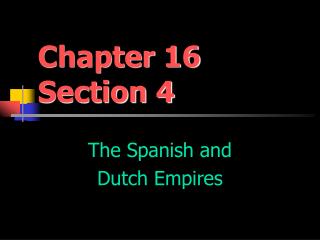 Chapter 16 Section 4