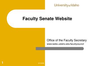 Faculty Senate Website