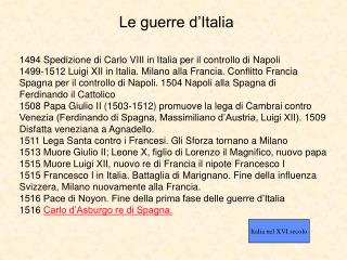 Le guerre d’Italia