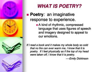 WHAT IS POETRY?