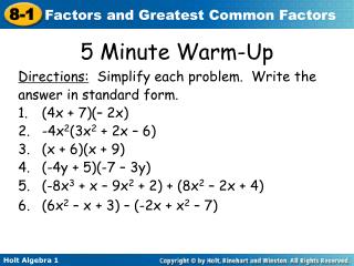 5 Minute Warm-Up