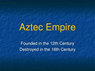 Aztec Empire