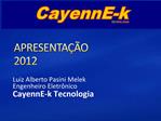 APRESENTA O 2012