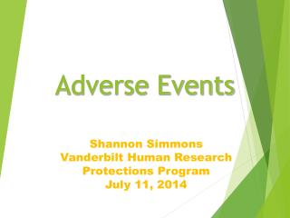 Adverse Events