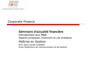 Corporate Finance