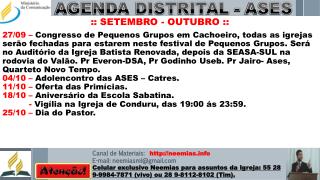 AGENDA DISTRITAL - ASES