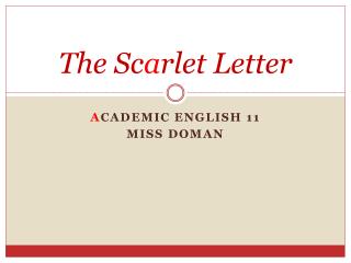 The Sc a rlet Letter