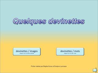 devinettes / images cliquer sur la bonne étoile