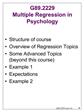 G89.2229 Multiple Regression in Psychology
