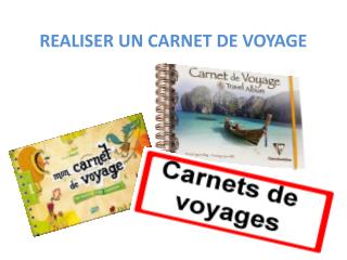 REALISER UN CARNET DE VOYAGE