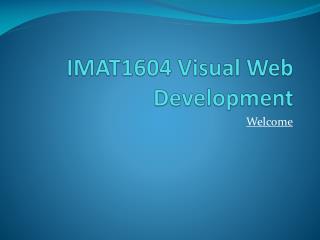 IMAT1604 Visual Web Development