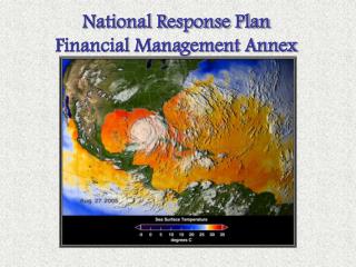 National Response Plan Financial Management Annex