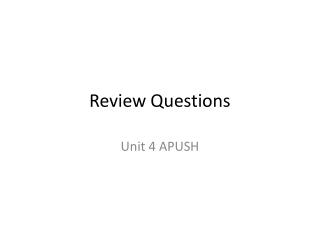Review Questions