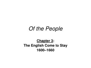 Of the People