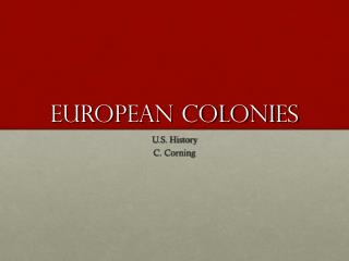 European Colonies