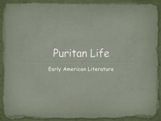 Puritan Life