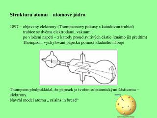 Struktura atomu – atomové jádro :