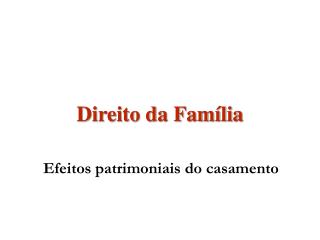 Direito da Família