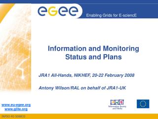 Information and Monitoring Status and Plans