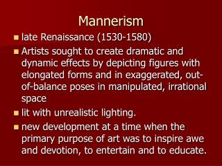 Mannerism