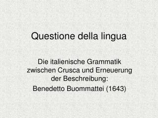 Questione della lingua