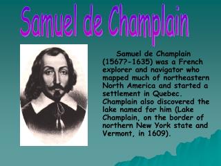 Samuel de Champlain