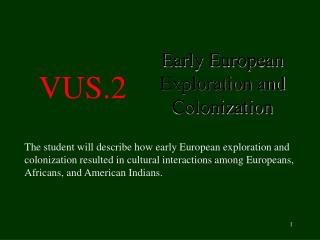 Early European Exploration and Colonization