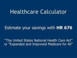 Healthcare Calculator