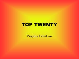 TOP TWENTY