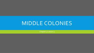 Middle colonies