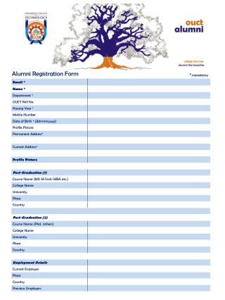 Alumni Registration Form