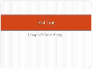 Test Tips